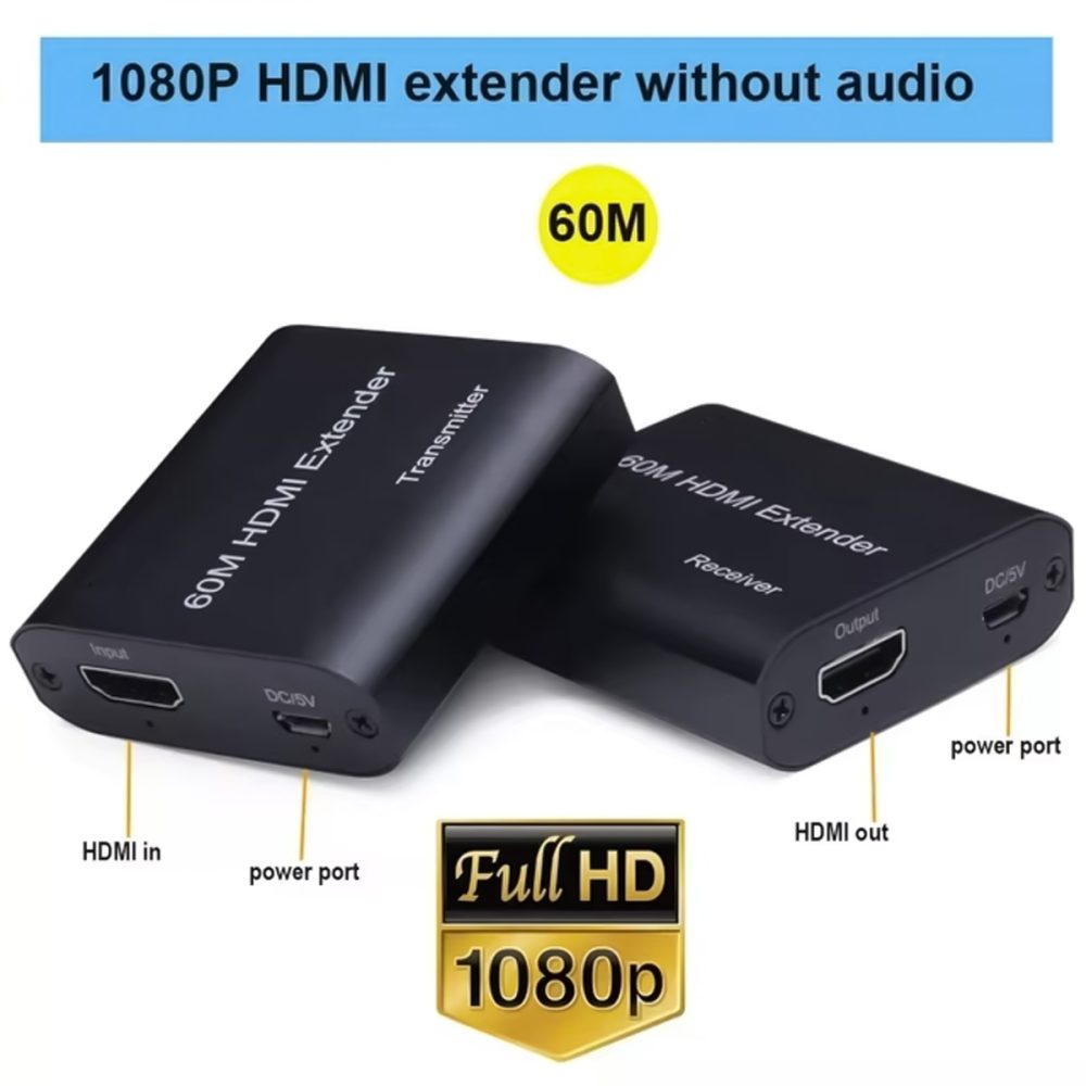 HDTEC HDMI EXTENDER 60M 1080P (Bộ Mở Rộng HDMI 60M 1080P) (1)