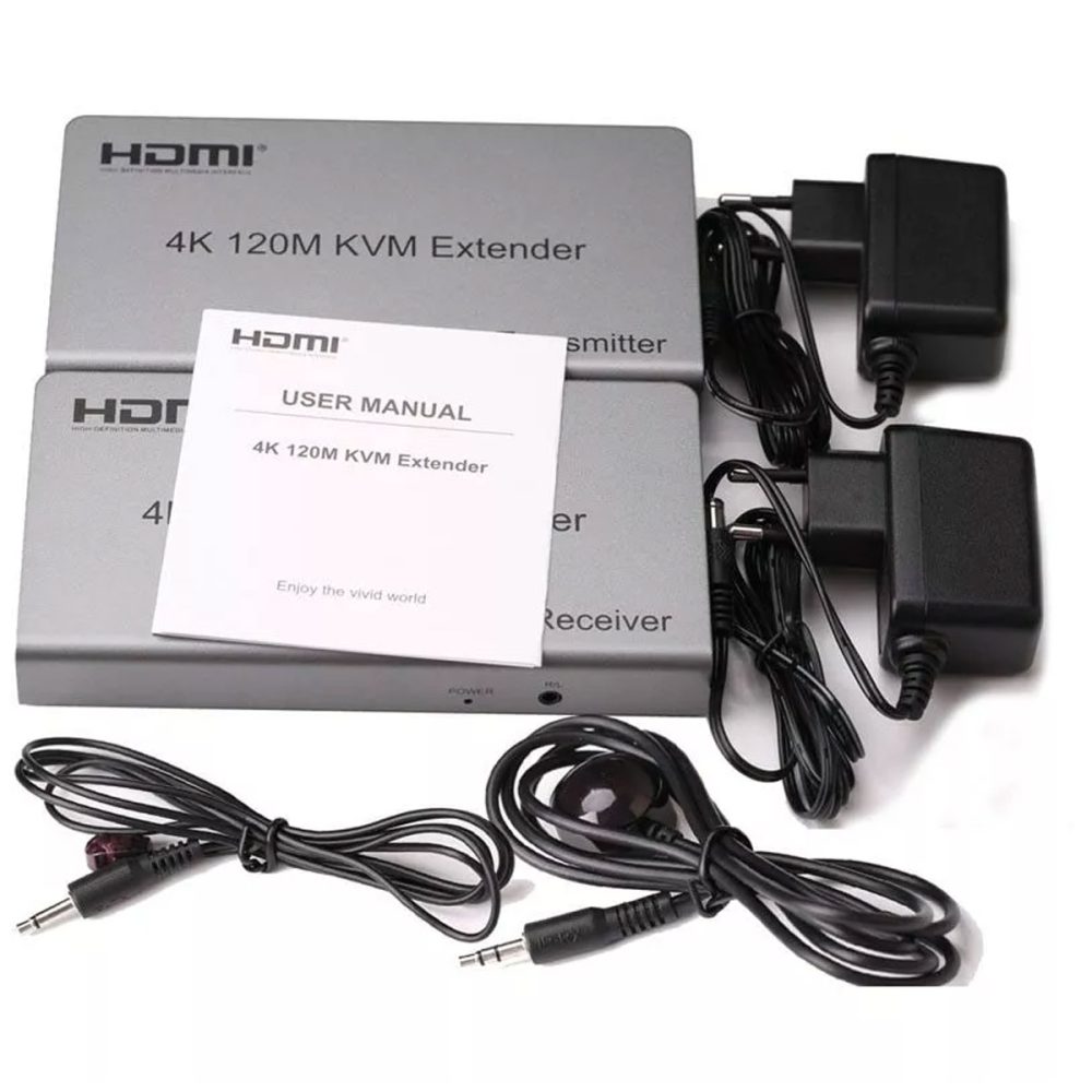 HDTEC HDMI KVM 120M 4K (Có USB, Loop) (Bộ mở rộng HDMI 120m 4K) (10)