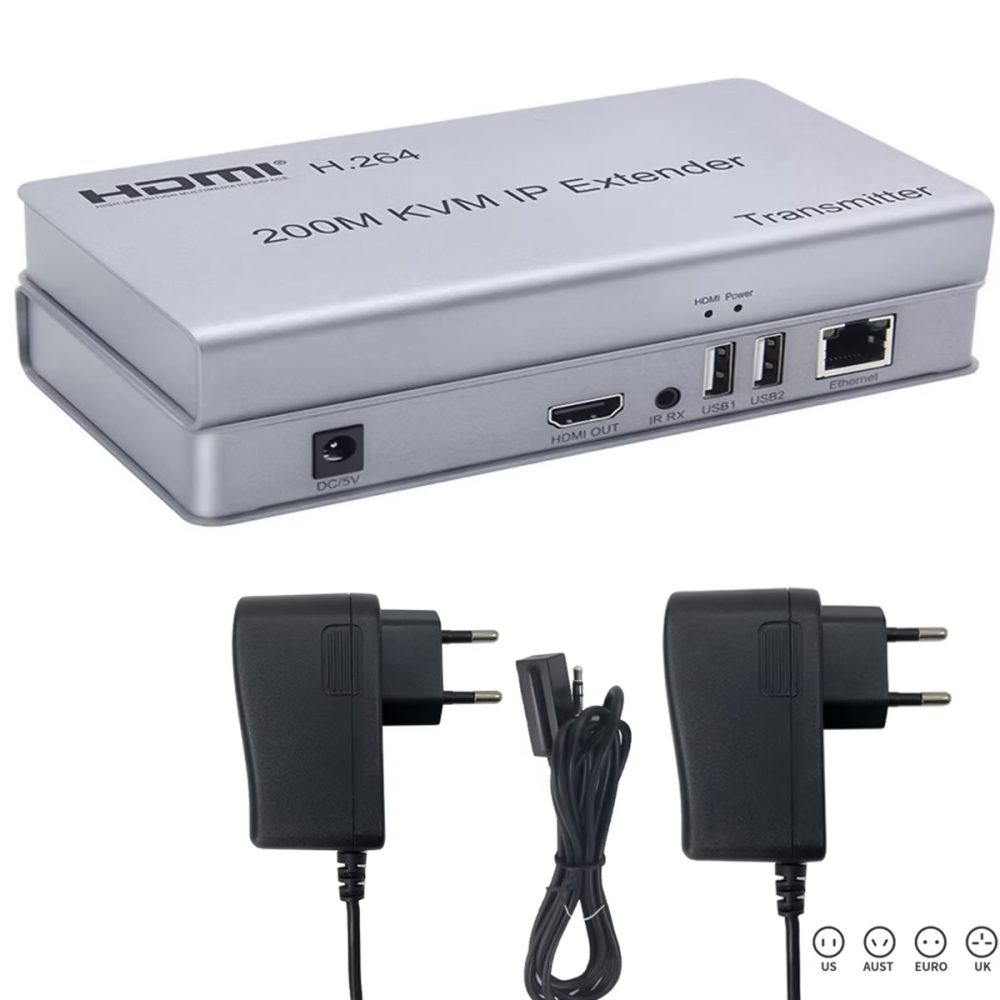 HDTEC HDMI KVM 200M 1080P (Tích hợp chia 2 HDMI) (1)
