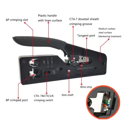 Kềm Bấm Mạng HD-Crim 08 Xuyên thấu AM-718