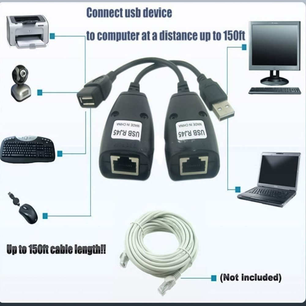 Kéo dài USB 50 mét bằng cáp mạng (6)