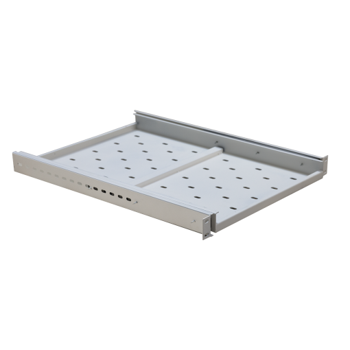 Ảnh chụp chi tiết khay trượt tủ rack 1uD800 Maxtel màu trắng