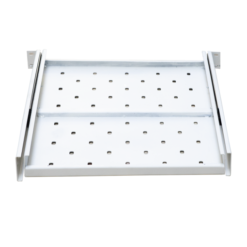 Ảnh chụp chi tiết khay trượt tủ rack 1uD800 Maxtel màu trắng
