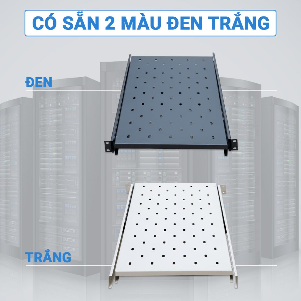 Khay trượt tủ rack Maxtel 1UD1000 Maxtel có sẵn 2 màu sắc tùy chọn trắng và đen