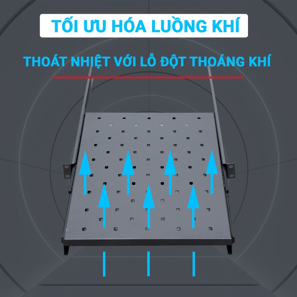 Thiết kế lỗ thoát nhiệt trên khay trượt 1uD1000 Maxtel