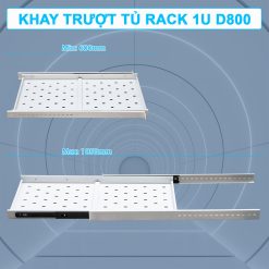 Chi tiết các kích thước tủ rack 1UD800 Maxtel