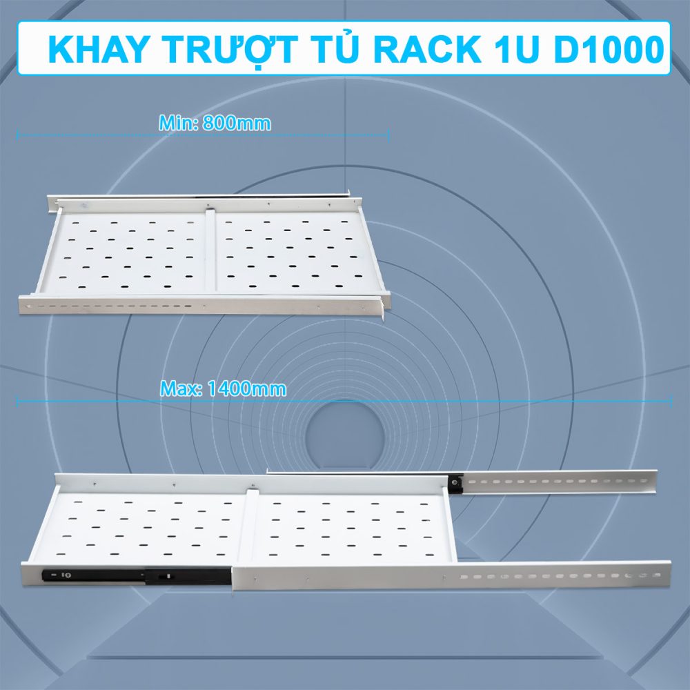 Kích thước Min Max của khay trượt Maxtel 1UD1000