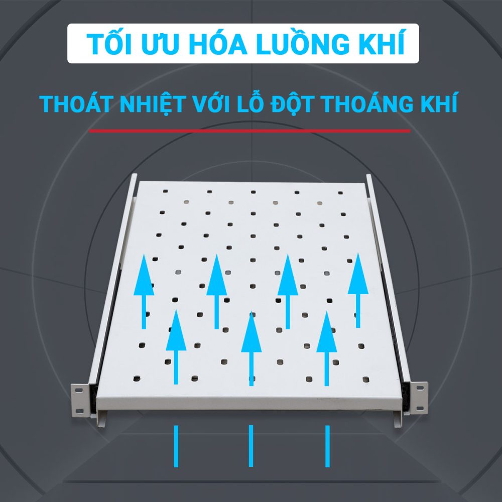 Khay trượt 1UD800 Maxtel được thiết kế có lỗ thoát nhiệt
