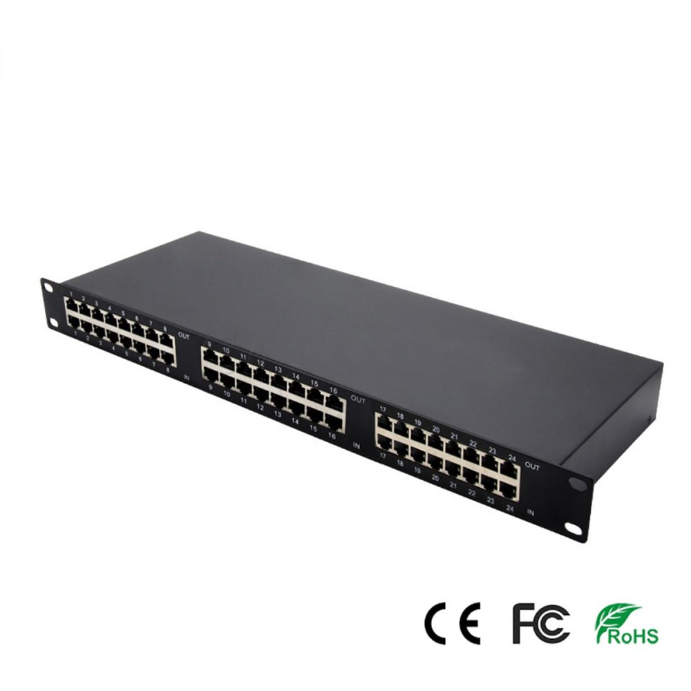 Switch Chống Sét Bảo vệ 24 Cổng Mạng RJ45 100M HDtec (1)