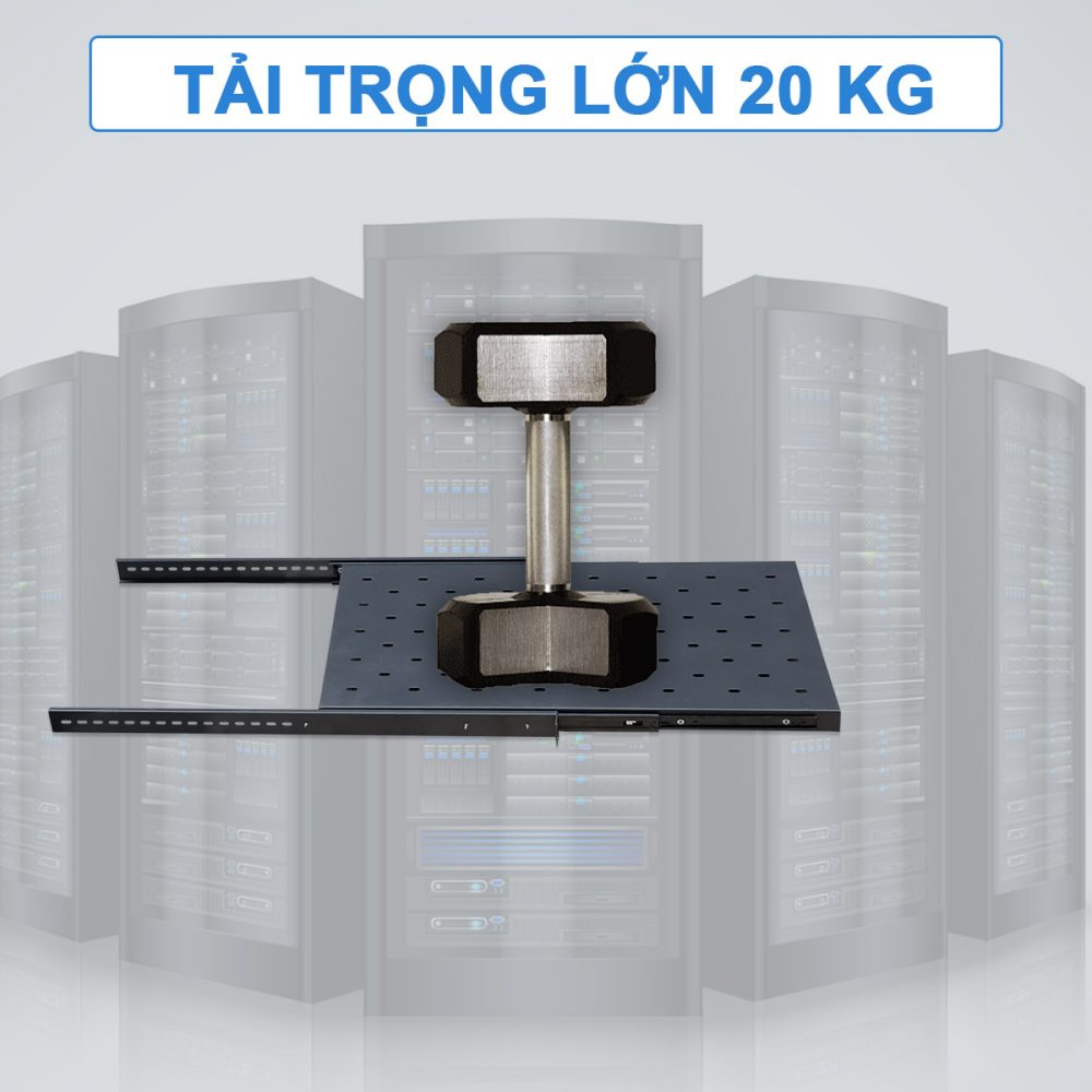 Khay tủ rack 1UD800 Maxtel có khả năng chịu tải cao