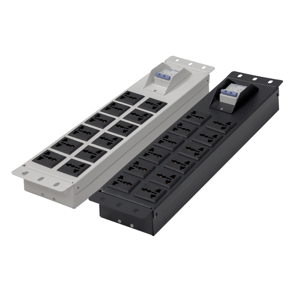 Thanh nguồn PDU 12 ổ có át Maxtel có 2 tùy chọn màu sắc trắng hoặc đen