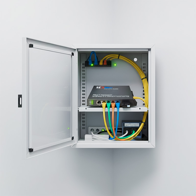 Ứng dụng thực tê của Converter quang HDTEC S 4 cổng RJ45 Lan 1G