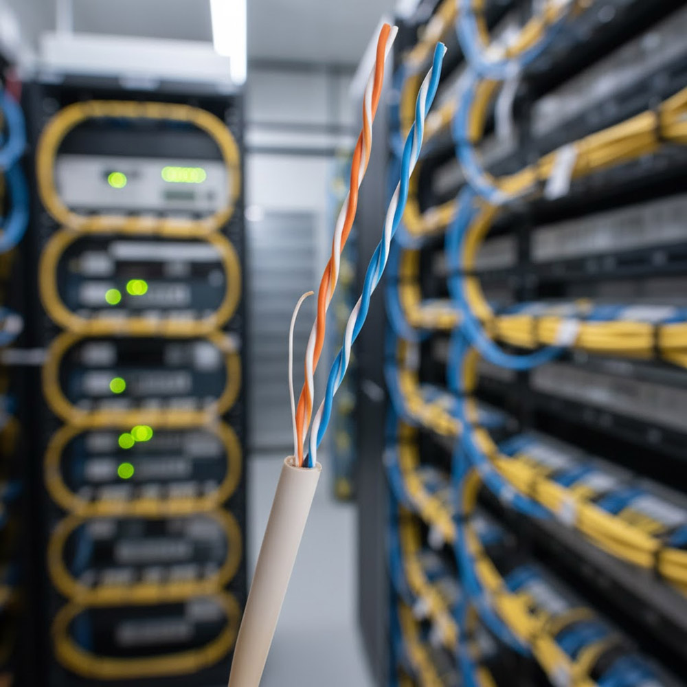 ảnh chụp thực tế Cáp điện thoại Cat3 UTP Copper 500M HDPRO ảnh chụp thực tế Cáp điện thoại Cat3 UTP Copper 500M HDPRO