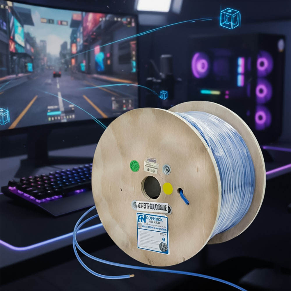 Cáp mạng CAT7 SFTP Ancomteck 23AWG 10 GIGABIT Gaming Trực tuyến và Streaming chuyên nghiệp