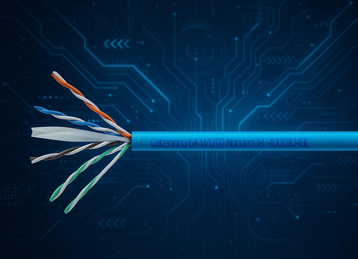 Cáp mạng Cat6A U_UTP Norden 114-40001104BL