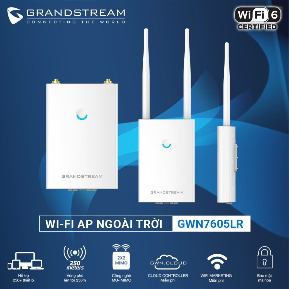 Bộ phát WiFi Grandstream GWN7605LR ngoài trời