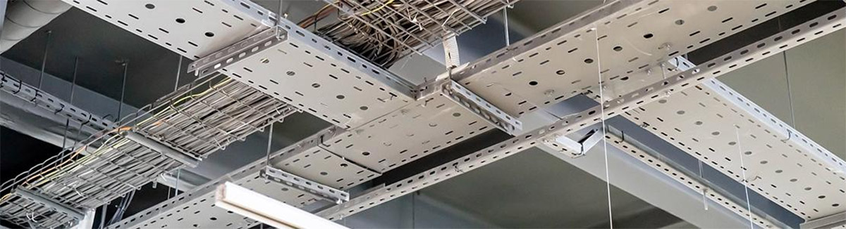 ảnh thực tế ứng dụng của hệ thống máng cáp