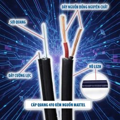 chi tiết cáp quang kèm nguồn maxtel