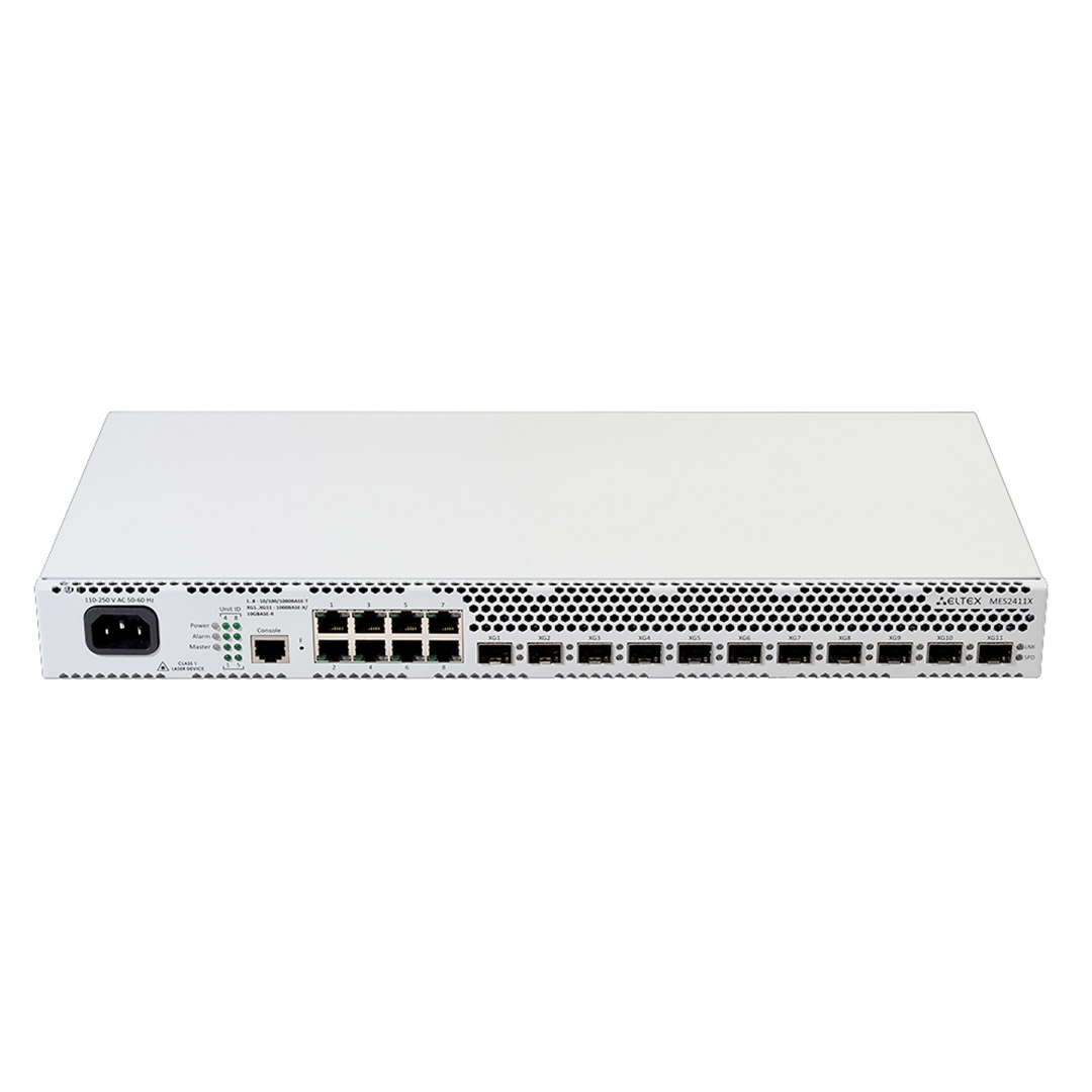 mặt trước switch chia mạng Eltex MES2411X