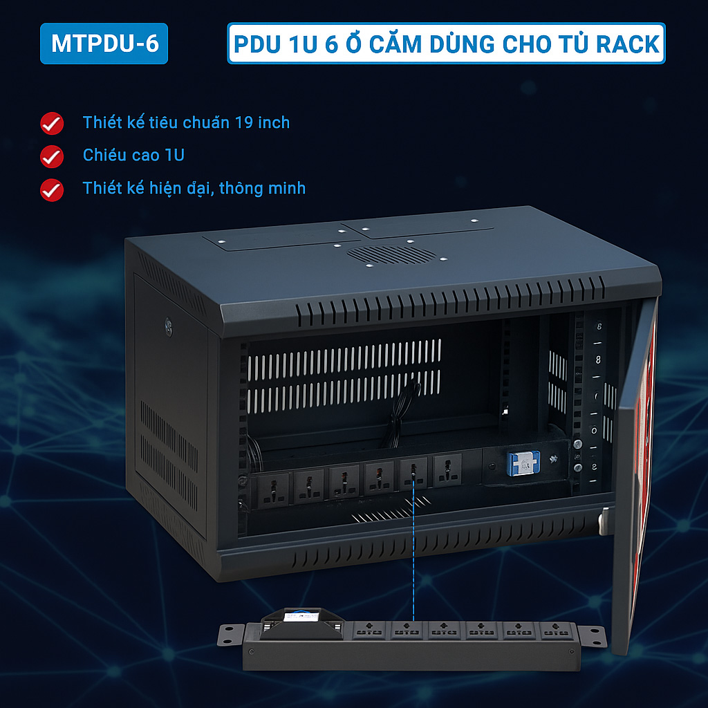 vị trí đặt thanh nguồn PDU