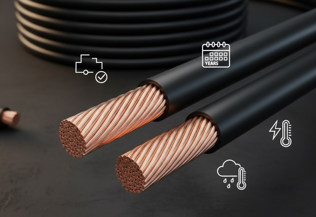 Cáp đồng nguyên chất có độ bền cao