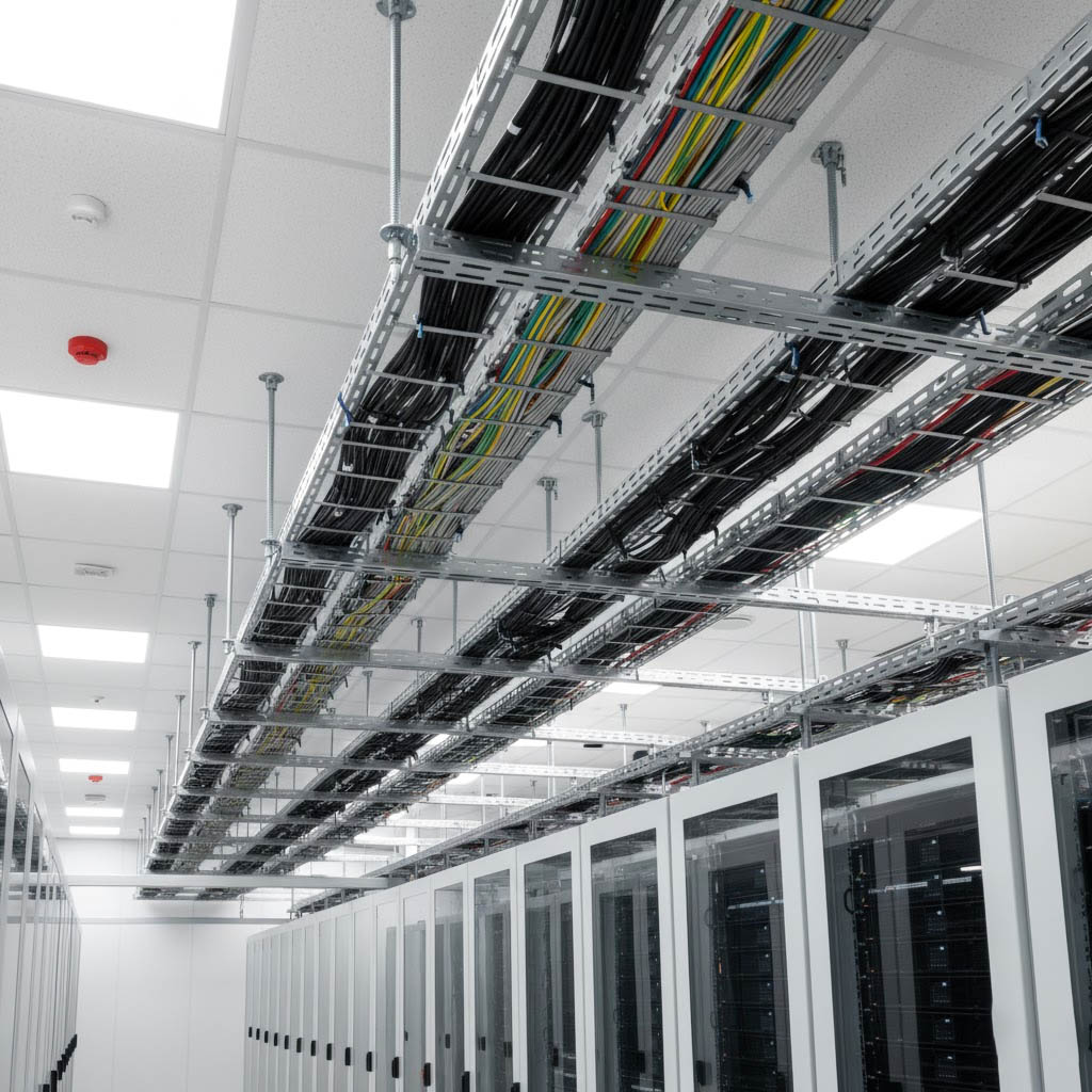 ứng dụng của thang cáp sơn tĩnh điện trong phòng máy chủ