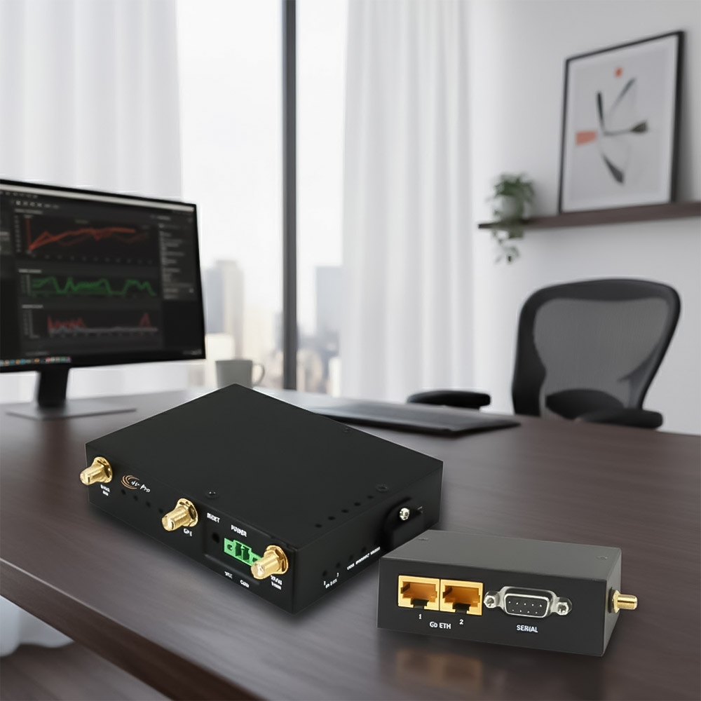 Ảnh thực tế Bộ định tuyến AirPro AP-LT100 công nghiệp 4G LTE với 1WAN_1LAN Gigabit