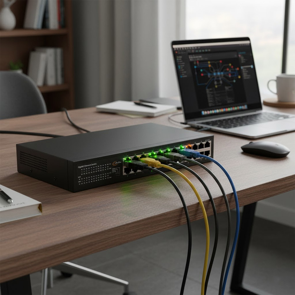 Ảnh thực tế Switch PoE AP-SG1024 AirPro