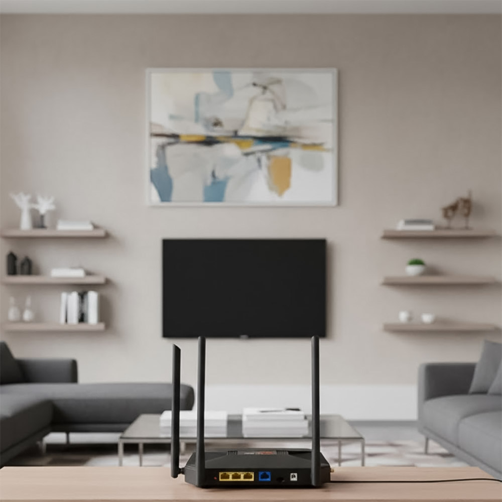 Ảnh ứng dụng thực tế Bộ định tuyến AirPro AP-LTE130 4G LTE 300Mbps trong gia đình