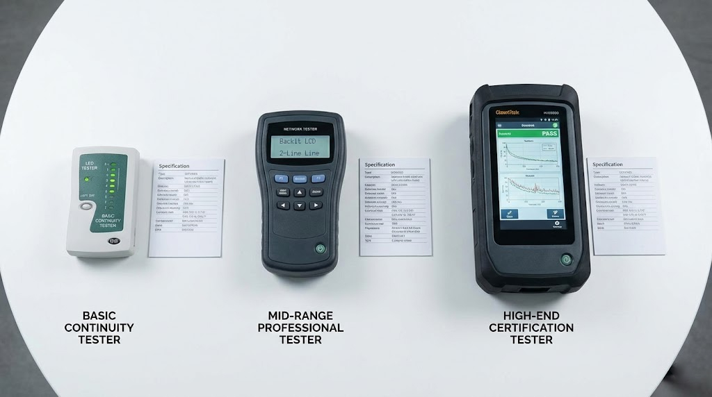 ba phân khúc máy đo cáp mạng