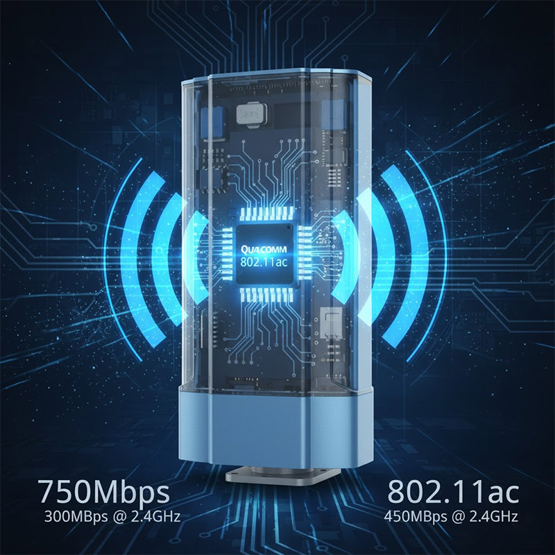 hiệu năng Bộ phát WiFi Ngoài Trời Chuẩn AC Air-MO750