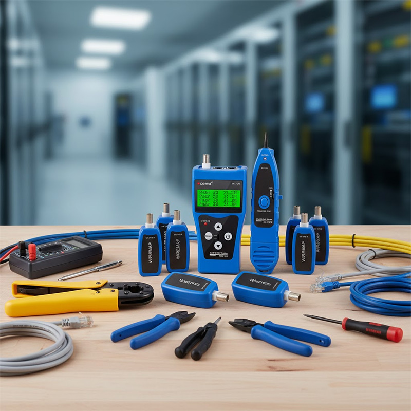 máy test mạng là dụng cụ cần thiết khi thi công hệ thống mạng