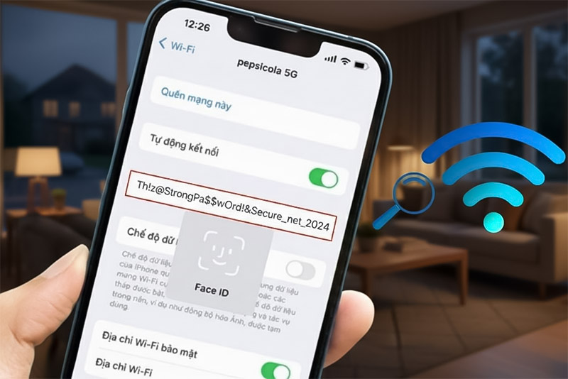 nên đặt mật khẩu wifi mạnh có chưa chữ, số, ky tự đặc biệt
