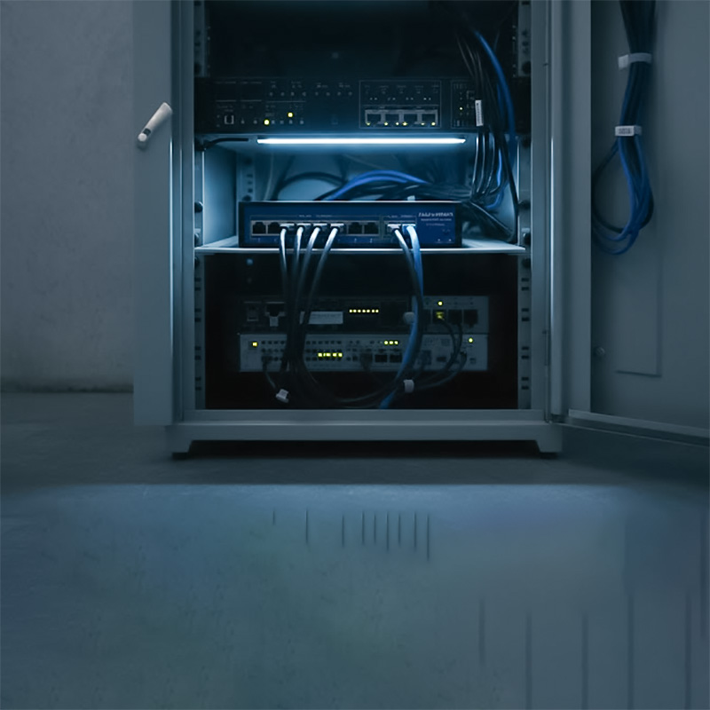 Ảnh lắp đặt thực tế Switch POE HUVIRON F-SP3-8F2F-BL.......