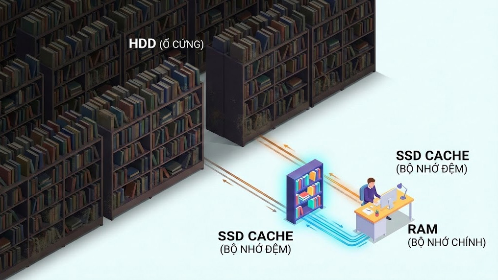 Ảnh minh họa khái niệm Thư viện
