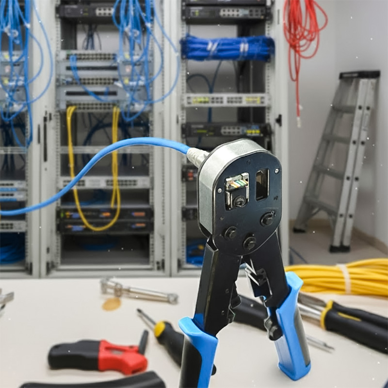 Ảnh thật Kìm bấm mạng DINTEK 6102-01021 RJ45 Xuyên Thấu......