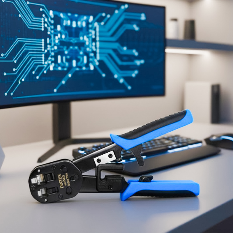 Ảnh thật Kìm bấm mạng DINTEK 6102-01021 RJ45 Xuyên Thấu Ảnh thật Kìm bấm mạng DINTEK 6102-01021 RJ45 Xuyên Thấuv