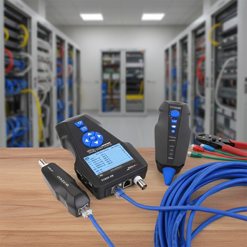 Ảnh thực tế Bộ test dây, đo chiều dài, dò dây NOYAFA NF-8601S có màn hình LCD......