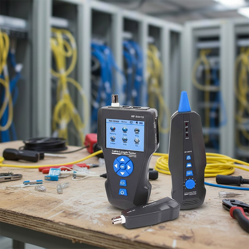 Ảnh thực tế Bộ test dây, đo chiều dài, dò dây NOYAFA NF-8601S có màn hình LCD Ảnh thực tế Bộ test dây, đo chiều dài, dò dây NOYAFA NF-8601S có màn hình LCD