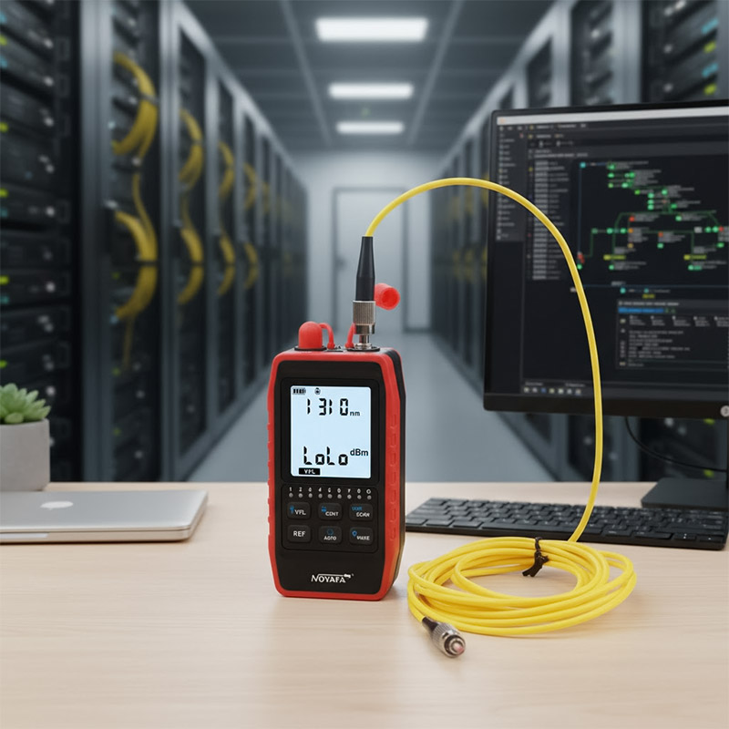 Ảnh thực tế Máy đo công suất, soi sợi quang, test và dò dây cáp mạng NOYAFA NF-908S