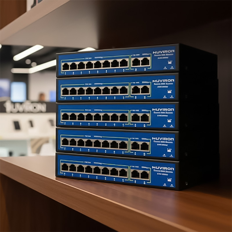 Ảnh thực tế Switch POE HUVIRON F-SP3-8F2F-BL... Ảnh thực tế Switch POE HUVIRON F-SP3-8F2F-BL