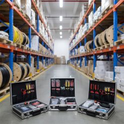 Bộ dụng cụ thi công cáp quang ANCOMTECK ACT- F506 được đặt trong nhà kho