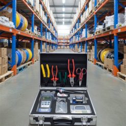 Bộ dụng cụ thi công cáp quang ANCOMTECK ACT- F506 được đặt trong nhà kho......