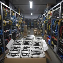 Bộ dụng cụ thi công cáp quang ANCOMTECK ACT- F506 được đặt trong nhà kho