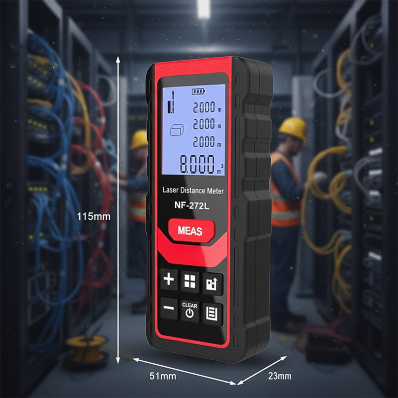 Kích thước của máy đo khoảng cách laser NOYAFA NF-272L-60m cầm tay