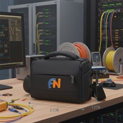 Kích thước túi đựng Bộ dụng cụ thi công cáp quang ANCOMTECK ACT-TK07 được đặt trong nhà kho