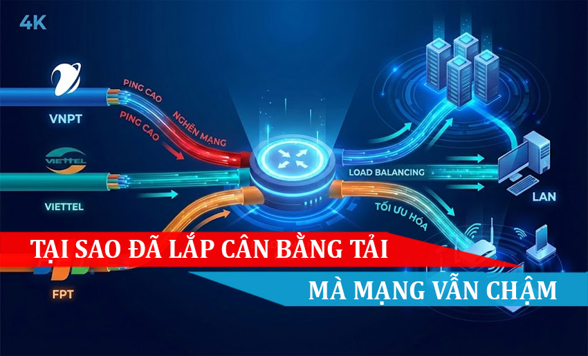 Tại sao đã lắp cân bằng tải mà mạng vẫn chậm