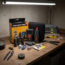 ảnh thực tế Bộ test dây, đo chiều dài, dò dây NOYAFA NF-8601W có màn hình LCD, 8 bộ remote