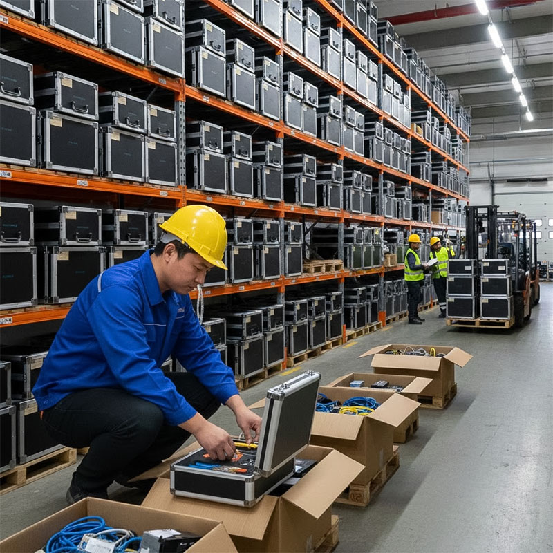 các thiết bị bên trong Bộ dụng cụ thi công cáp mạng ANCOMTECK ACT-K507