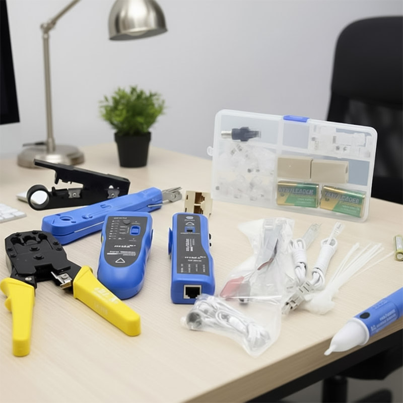 các thiết bị trong một Bộ dụng cụ thi công mạng NOYAFA NF-1501 các thiết bị trong một Bộ dụng cụ thi công mạng NOYAFA NF-1501